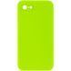 Silicone Case Square Full Camera Protective (AA) NOLOGO для Apple iPhone 7 / 8 / SE (2020) (4.7") Салатовый / Neon green