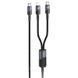 Дата кабель Hoco U139 Type-C to Lightning/Type-C 100W (1.2m) Black фото 1