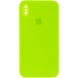 Чохол Silicone Case Square Full Camera Protective (AA) для Apple iPhone XS Max (6.5") Салатовий / Neon green