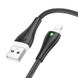 Дата кабель Borofone BX100 Advantage USB to Lightning (1m) Black фото 1